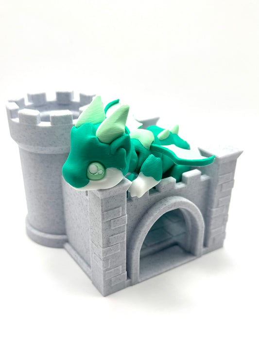 Cute Dragon and Castle